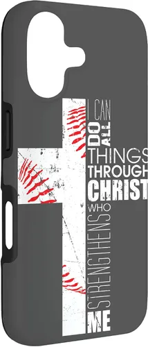 Miniatura 3 de Baseball Phone Case Christian Bible Verse Philippians 4:13 Case for iPhone 17