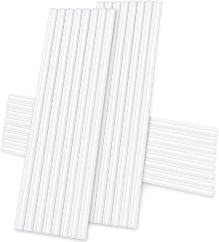 Miniatura 8 de Manarty - 24 barras de pegamento caliente blancas de tamaño completo, 24 unidades de 0.43 pulgadas de diámetro x 8 pulgadas de largo para Blanco