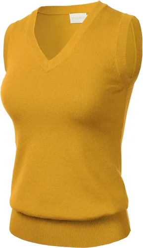 Miniatura 2 de Chaleco de meter para mujer, sólido y clásico, con cuello en V, sin mangas