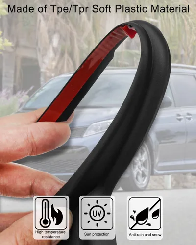 Miniatura 4 de Sello Mejorado del Panel de Moldura del Capó del Limpiaparabrisas Frontal Reemplazo 53866-08020 y 53867-08020 Compatible con Toyota Sienna Van 2011