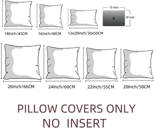 Miniatura 8 de Fancy Homi - Paquete de 2 fundas de almohada decorativas estilo bohemio de 16 x 16 pulgadas para sala de estar, sofá, cama, funda de cojín cuadrada