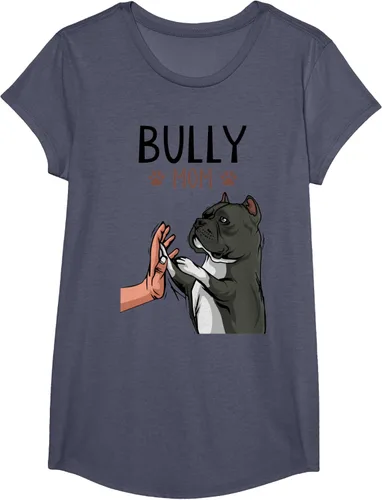 Miniatura 18 de American Bully Mom Cute Dog Mama Camiseta divertida para mujer, Blanco, S