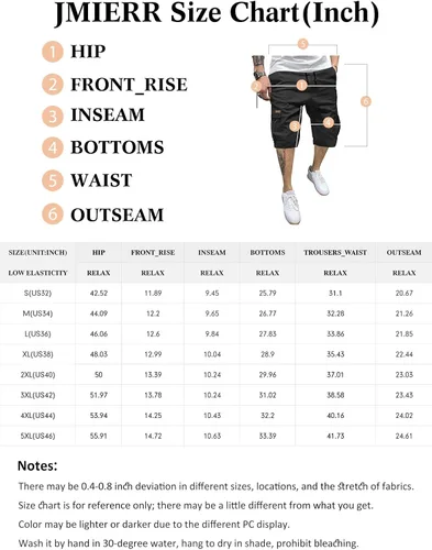 Miniatura 6 de JMIERR Pantalones cortos de sarga para hombre con cordón de algodón clásico elástico con 6 bolsillos