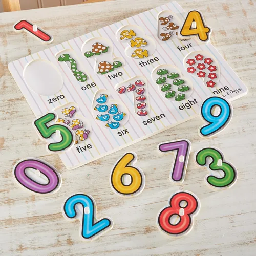 Miniatura 5 de Melissa & Doug, rompecabezas de madera con números (10 piezas)