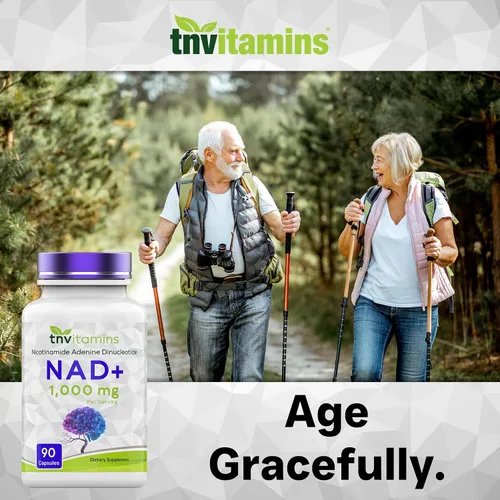 Miniatura 4 de tnvitamins Suplemento NAD+ de 1,000 mg por porción - 90 unidades Cápsulas NAD de alta potencia Dinucleótido de adenina de nicotinamida Apoyo