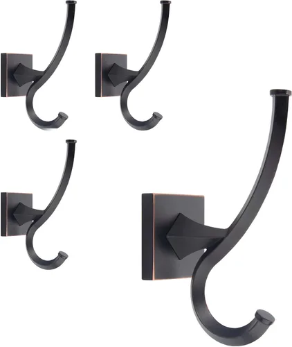 Miniatura 8 de TUNNY Paquete de 2 Ganchos de Pared Vintage - Ganchos para Abrigos Dorado Champán Gancho para Toallas para Colgar de Servicio Pesado Gancho de Baño