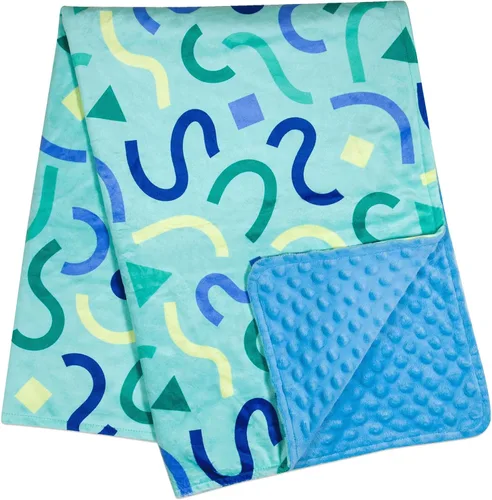 Miniatura 17 de Wildkin Manta de felpa para bebé, comodidad suave y acogedora, ideal para niños pequeños, viajes y guardería, rayas azules
