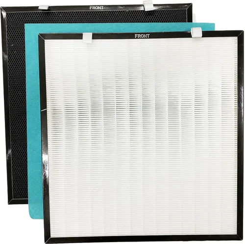 Nispira RFM80 Oran True HEPA/Carbón Activado/Juego de Filtros Preliminares Compatible con Max RFM80 Purificador de Aire OVHM80. 1 Juego