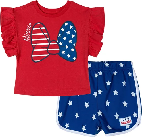 Miniatura 7 de Disney Conjunto de camiseta y pantalones cortos de felpa francesa, tallas de bebé a niño grande (12 meses - 14-16)