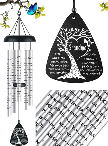 Miniatura 9 de Regalos de duelo conmemorativos de simpatía para la pérdida de papá, padre, Campanas de viento conmemorativas de simpatía para la pérdida de padre