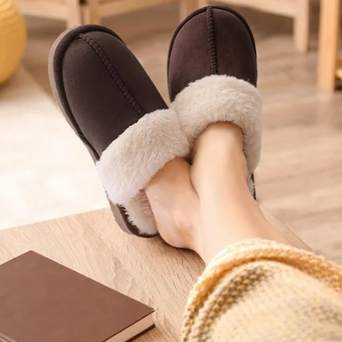 Miniatura 2 de Litfun Pantuflas mullidas de espuma viscoelástica para mujer, zapatos de invierno para interiores y exteriores