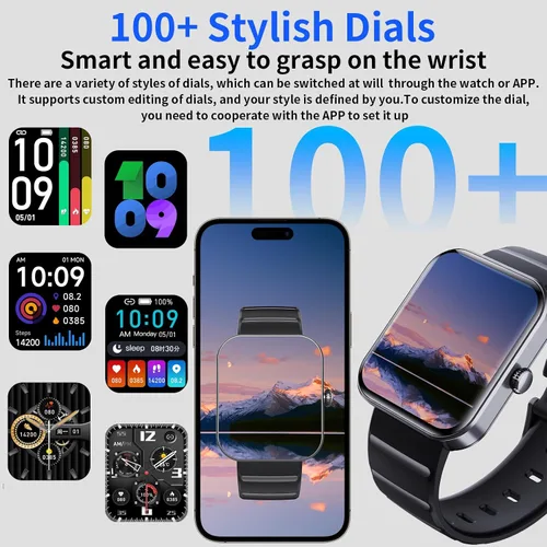Miniatura 4 de Relojes inteligentes para mujeres y hombres, reloj inteligente de fitness, monitor de sueño, frecuencia cardíaca, oxígeno en sangre, presión