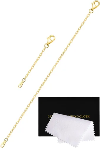 Miniatura 33 de Extensores de cadena dorada para collares, extensiones de pulsera de plata de ley, extensor de collar dorado para mujer, juego de 3 piezas, 1, 2, 3