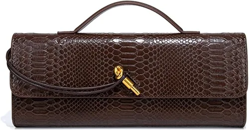 Miniatura 12 de Bolso de mano de cuero de moda para mujer, bolso de mano cruzado con estampado de cocodrilo