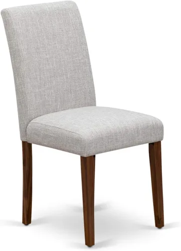 Miniatura 10 de East West Furniture F3AB5-N35 - Juego de mesa de comedor de 5 piezas, incluye una mesa de cocina redonda con pedestal y 4 sillas de comedor Parsons
