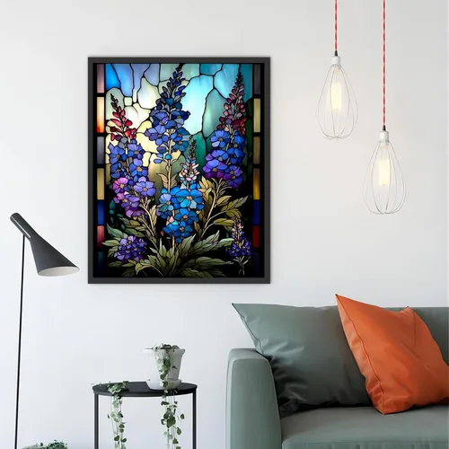 Miniatura 2 de HITO Pintura de flores por números para adultos, pintura por números para adultos principiantes, pintura floral por números para regalo, decoración
