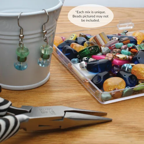 Miniatura 8 de The Beadsmith Caja de cuentas – Surtido de cuentas de vidrio en diferentes formas, colores y tamaños, 2 libras