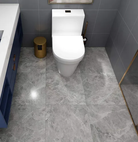 Miniatura 2 de Livelynine – Azulejos de despegar y pegar impermeables de 12 x 12 pulgadas, azulejos de vinilo con diseño de concreto gris de despegar y pegar