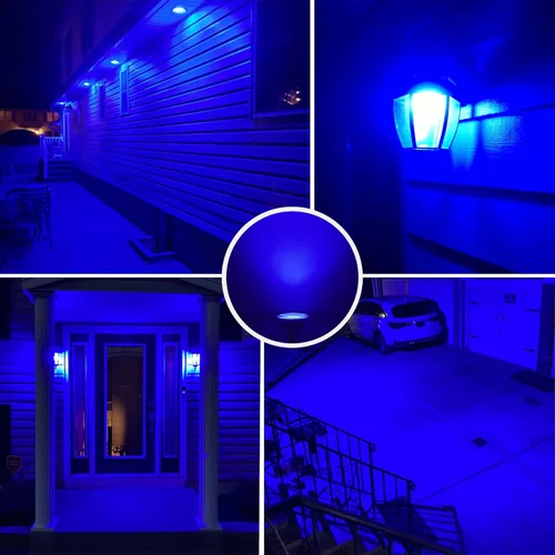 Miniatura 5 de Paquete de 2 bombillas LED Par38, 15 W (equivalente a 100 vatios), luces LED de base E26, decoración de fiestas, porche, iluminación del hogar, Azul