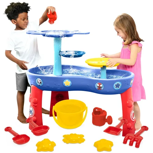 Miniatura 16 de Delta Children - Mesa de agua de Mickey Mouse de Disney Mesa de juego de agua de 3 niveles con juego de 11 piezas Mesa sensorial de agua +