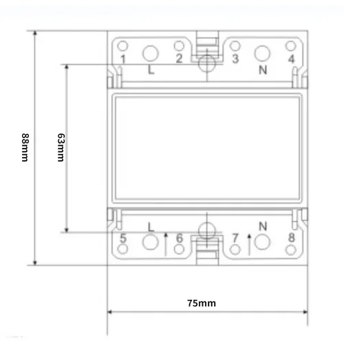 Miniatura 3 de Medidor eléctrico, KWh Meter, Monofásico 4P LED DIN-Rail Electricidad Consumo de Energía Wattmeter Medidor de Energía, 10-40A