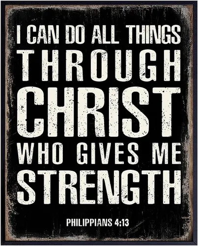 I Can Do All Things Through Christ - Filipenses 4 13 - Decoración religiosa de pared - Regalos cristianos para hombres - Regalos católicos -