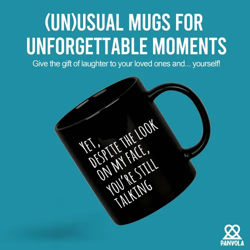 Miniatura 2 de Panvola Yet Despite The Look On My Face You're Still Talking Sarcastic Gift to Coworkers Divertidas tazas de sarcasmo taza de café de cerámica Negro