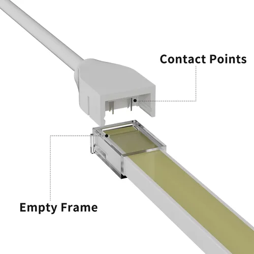Miniatura 3 de PAUTIX Conectores para tira de luz LED COB impermeable IP68, kit de conectores de extensión LED, 4 conectores de combinación transparentes sin
