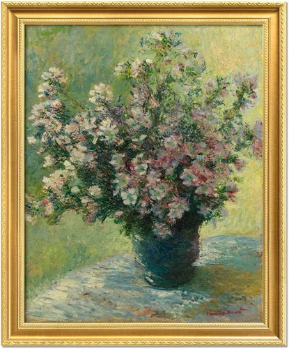 Miniatura 117 de IPIC - Reproducción artística de los lirios de agua de Claude Monet 1906, impresiones giclée coinciden con el marco dorado clásico, arte de pared