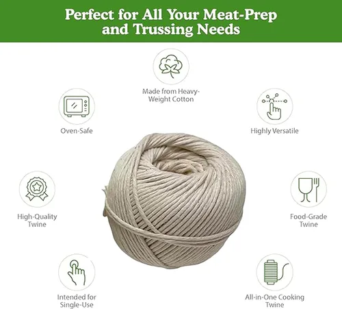 Miniatura 3 de Regency Wraps Carniceros - Bola de cordel para cocinar, hecha de algodón natural pesado para pavos y preparación de carne para asar, bola de 200