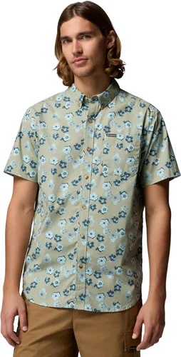 Miniatura 27 de Columbia - Camisa de manga corta para hombre Rapid Rivers con estampado, con cómodo elástico Colegial Navy Outback