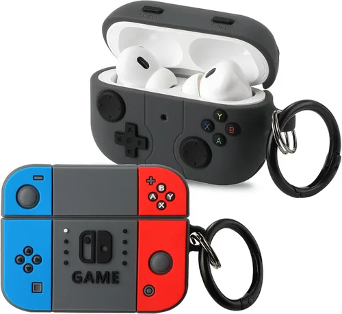 Miniatura 19 de [Paquete de 2] Gedicht para Airpods Pro, bonita funda de personajes de dibujos animados de AirPods Pro, diseño único, divertido y divertido Kawaii