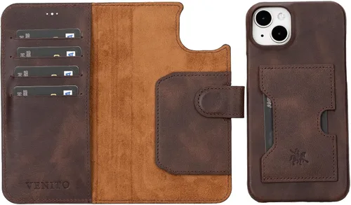 Miniatura 145 de Venito Florence - Funda de piel compatible con Samsung Galaxy S9, extra segura con bloqueo RFID, cartera desmontable para teléfono (gris decolorado)