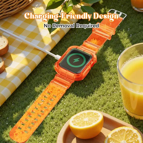 Miniatura 6 de NotoCity - Bandas transparentes para Apple Watch de 38 mm, 40 mm, 41 mm con estuche protector resistente transparente, compatible con Series 9, 8