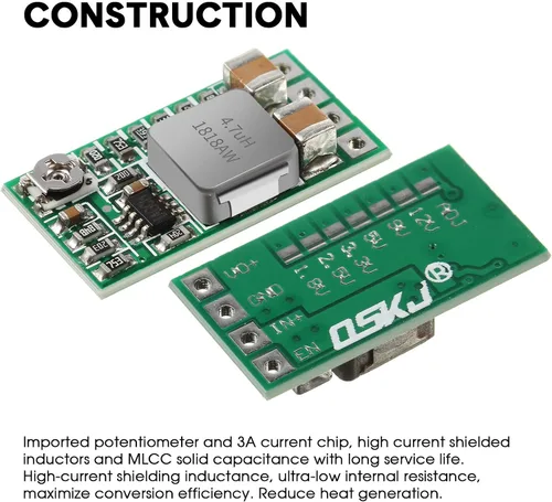 Miniatura 5 de 10 piezas 5v módulo regulador mini reductor de voltaje DC 4.5-24V 12V 24V a 5V 3A Volt Buck convertidor fuente de alimentación módulo transformador