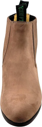 Miniatura 3 de Botin Charro La Barca Nobuck Botas de tobillo de cuero para hombre Pull On Marrón (Topo)