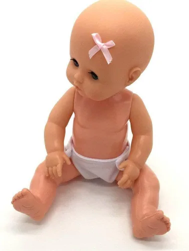 Miniatura 8 de Paquete de 6 pañales de muñeca de juguete, elige color (blanco)