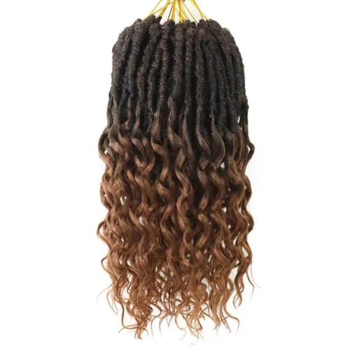 Miniatura 30 de Cabello de ganchillo para mujeres negras Goddess Locs de 14 pulgadas 8 paquetes 613 Locs falsos suaves preenganchados trenzas de ganchillo cabello