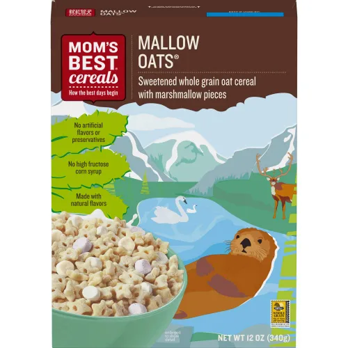 Miniatura 16 de Mom's Best Cereal con sabor a trigo tostado, sin jarabe de maíz de alta fructosa, caja de 23 onzas (paquete de 12)