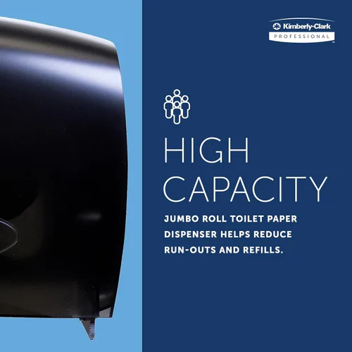 Miniatura 8 de Kimberly Clark - Dispensador profesional de papel higiénico (09551), compatible con rollo estándar con núcleo, color humo (negro), 13.1 x 20.4 x 5.8