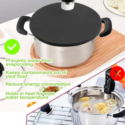 Miniatura 3 de Sous Vacuum and Vide Lid Cooking Sous Vacuum and Vide Cooker Se adapta a ollas de hasta 10.5 pulgadas, evita la evaporación del agua y conserva