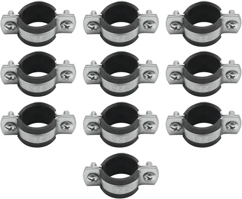 Miniatura 6 de VIKKSAER 10 abrazaderas de soporte de tubo ajustables, abrazadera de tubería colgador de anillo dividido, abrazadera de soporte de tubería