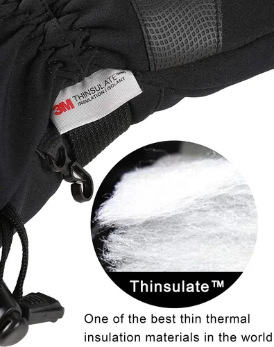 Miniatura 3 de Frlozs Guantes de esquí y nieve impermeables aislados -30 F 3M guantes térmicos para motocicleta cálidos guantes de invierno para hombres y mujeres