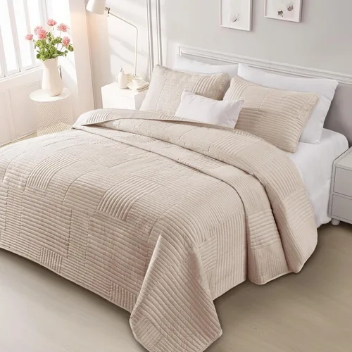 Miniatura 17 de Whale Flotilla Juego de Ropa de Cama de Edredón Ultra Suave Queen, Edredones Ligeros de Microfibra Blanca Colchas Tamaño Full, Cubrecama Geométrico