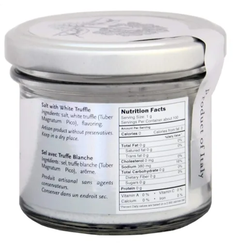 Miniatura 2 de Sal de trufa blanca - 3.5 onzas por Selezione Tartufi Condimento para huevos, carnes, pastas, risotto, papas y palomitas de maíz