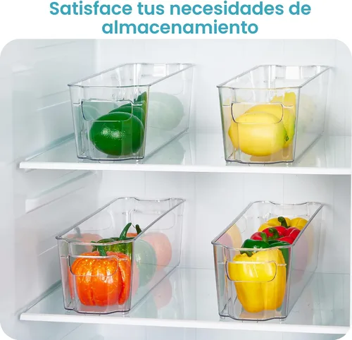 Miniatura 6 de Vtopmart Juego de 4 recipientes de almacenamiento para leche materna, contenedores organizadores transparentes para congelador y refrigerador