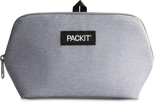 Miniatura 17 de PackIt Bolsa de aperitivos congelable, negra, fabricada con tecnología EcoFreeze plegable, reutilizable, cierre de cremallera que se bloquea en aire
