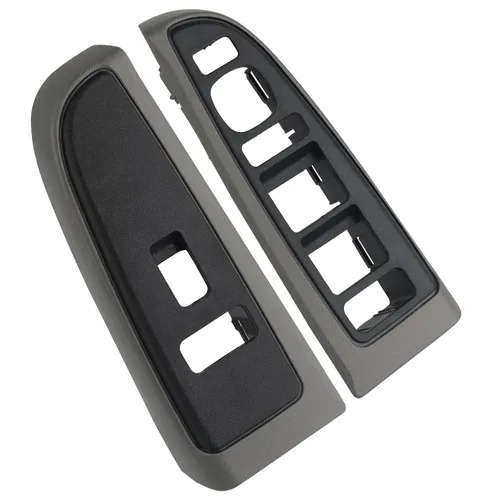 Cubierta de bisel para interruptor de ventana, color gris, compatible con Chevy Chevrolet Avalanche Silverado Suburban Tahoe, GMC Sierra Yukon,