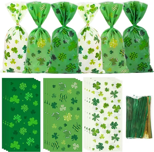 Miniatura 8 de DIYASY Paquete de 180 bolsas de celofán de Halloween, bolsa de plástico para dulces para niños, bolsas transparentes para aperitivos, recuerdos