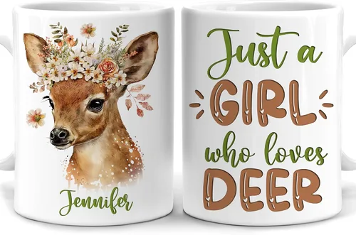 Miniatura 25 de Hyturtle Regalos Personalizados Amante de Ranas - Solo Una Chica Que Ama Las Ranas Taza de Café Personalizada con Nombre en Cerámica de 11oz - Idea